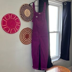 Lucy & Yak Original Organic Cotton Dungaree Overalls in Hollyhock Purple
